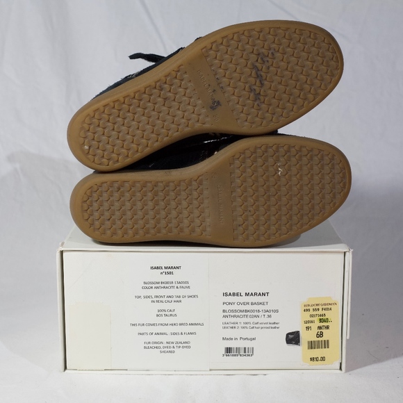 Isabel Marant Pony Over Basket Wedge Sneakers - Picture 7 of 8